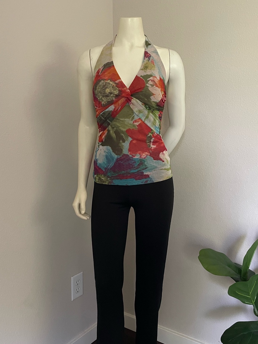 Vintage Cache Micro Mesh Halter Top